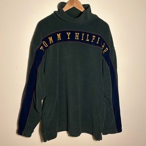 Vintage Tommy Hilfiger Fleece Turtle Neck 90s Men’s Green US Size L
